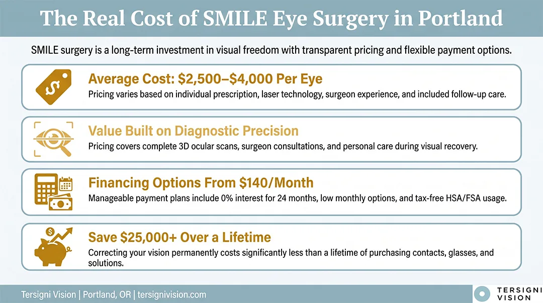 infographic: the real cost of SMILE eye surgery in Portland